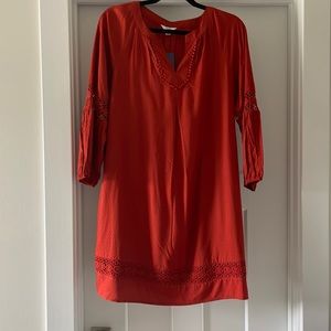 NWT- Crown and Ivy rust colored dress